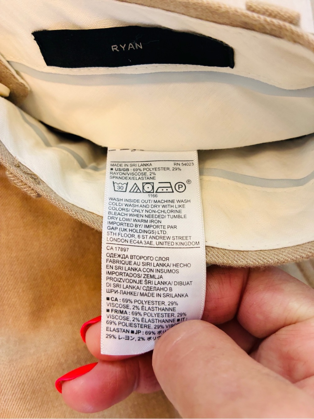 Set of 2 Banana Republic Beige Trousers size 0 - Picture 6 of 16